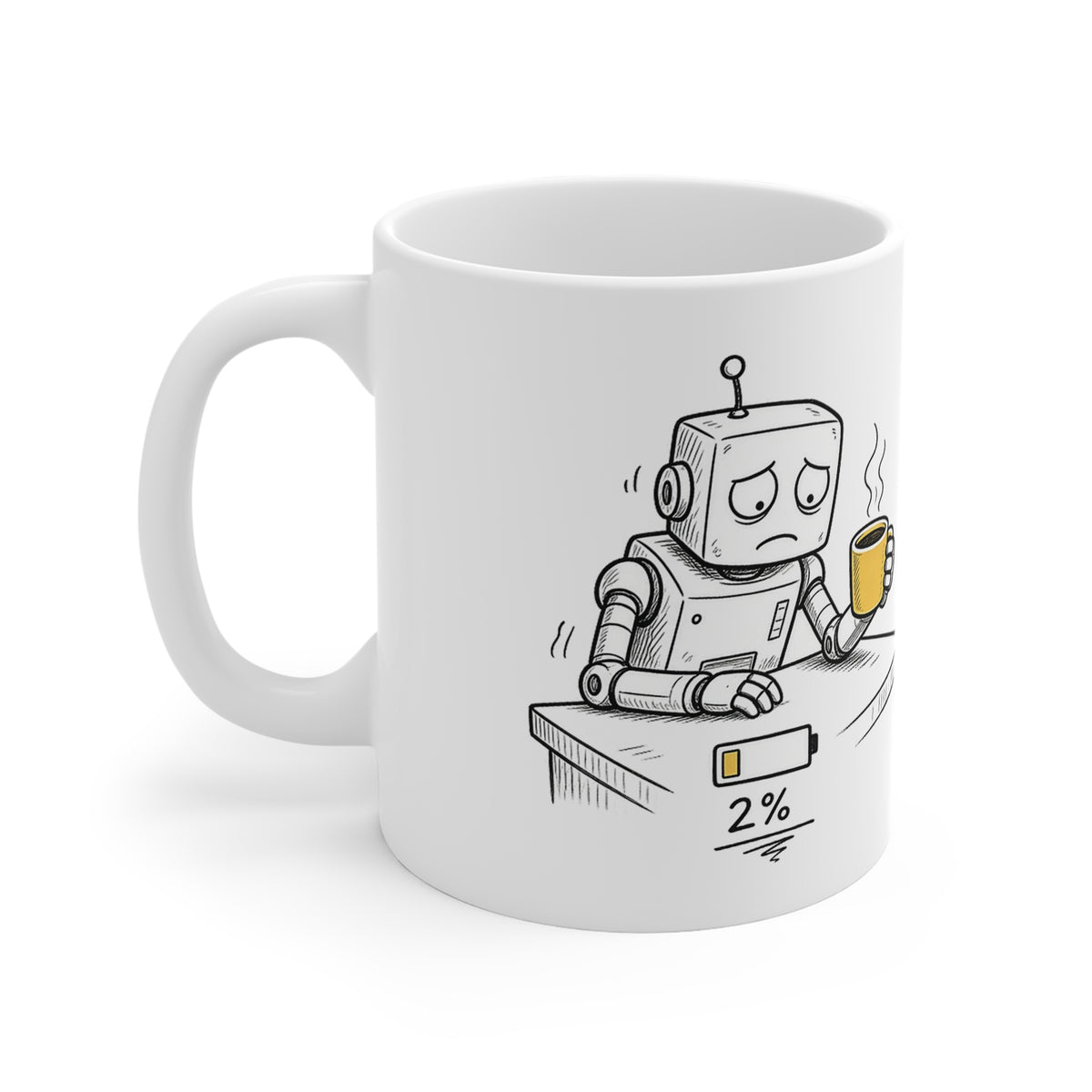 Tired Robot Mug